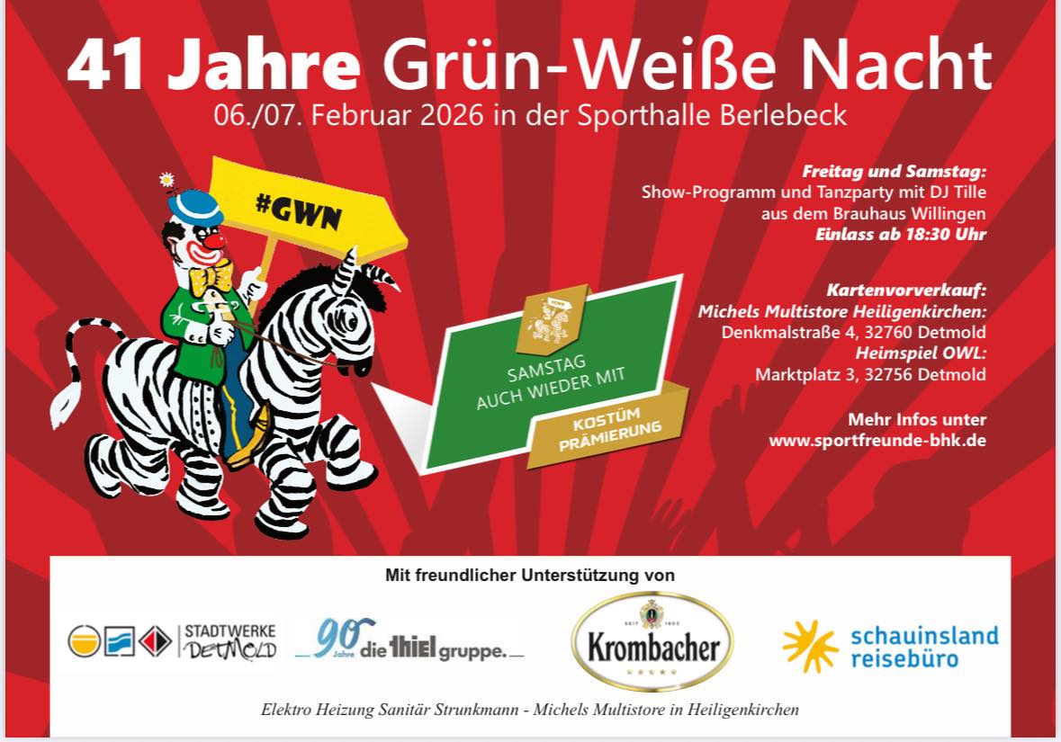 Grün-Weiße Nacht am 06. und 07. Februar 2026