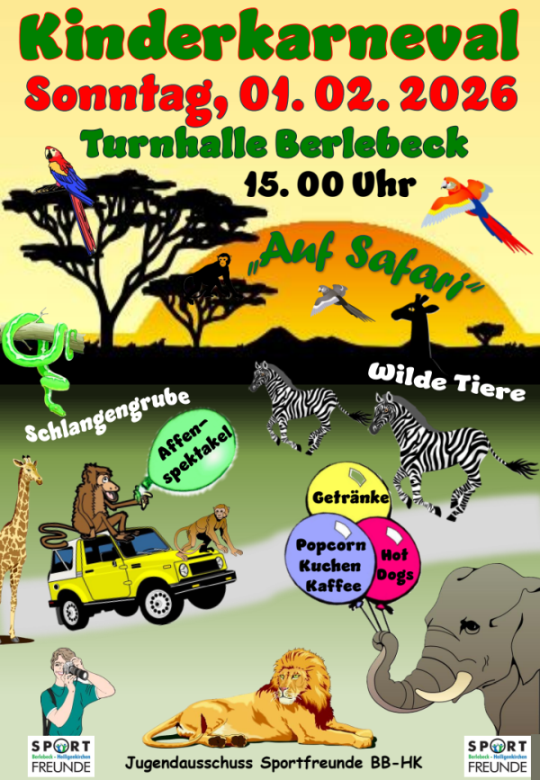 Kinderkarneval der Sportfreunde BHK am 01.02.2026